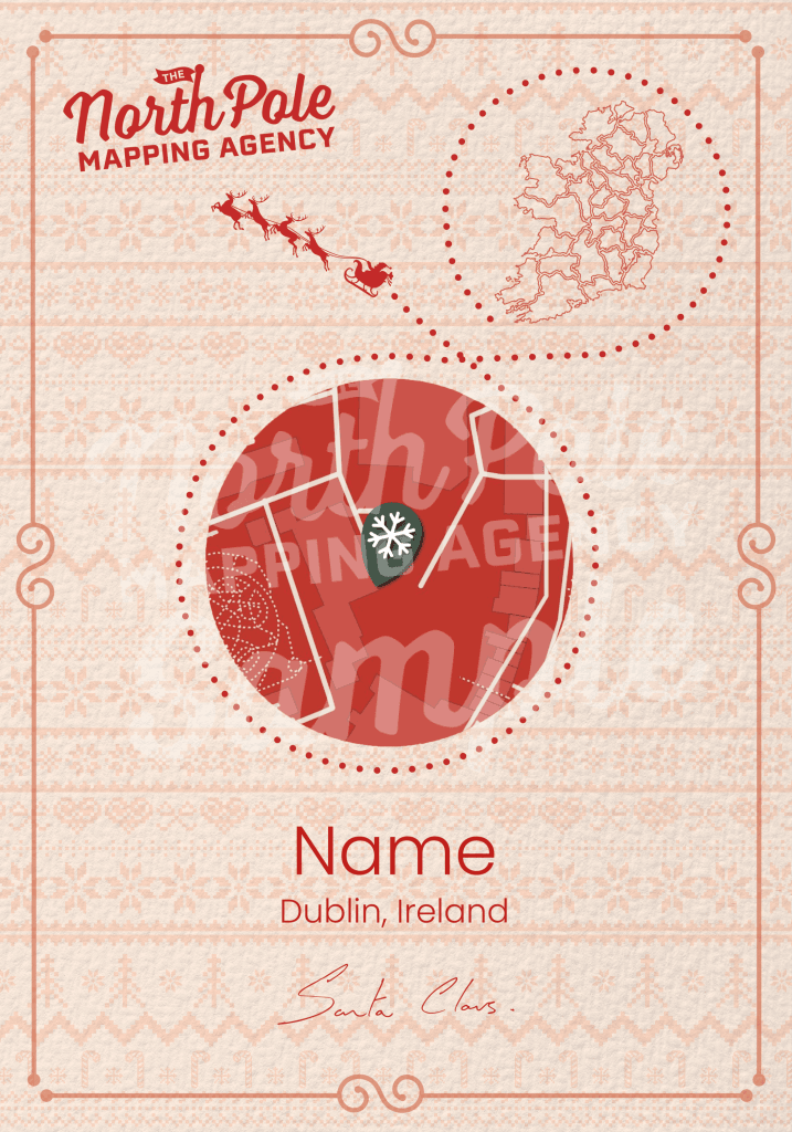 Irish Traditional Map Customized Product